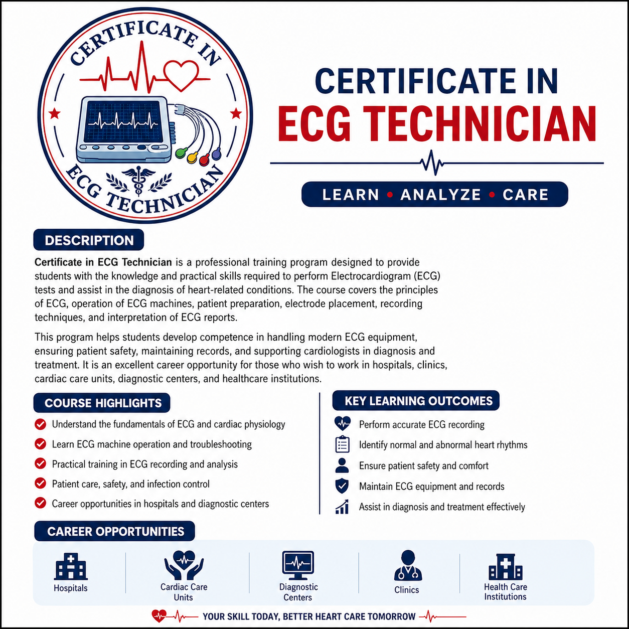 CERTIFICATE IN ECG TECHNICIAN